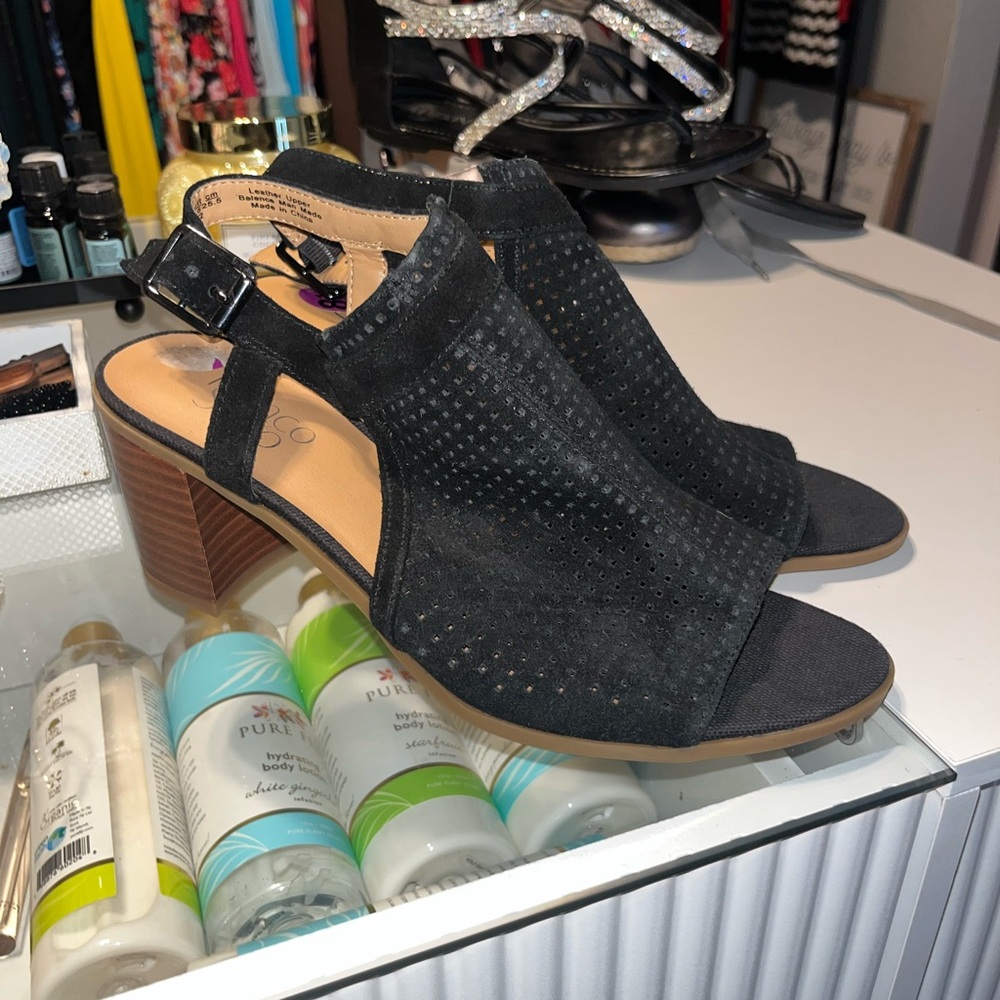 Franco Sarto Black Heeled Boots